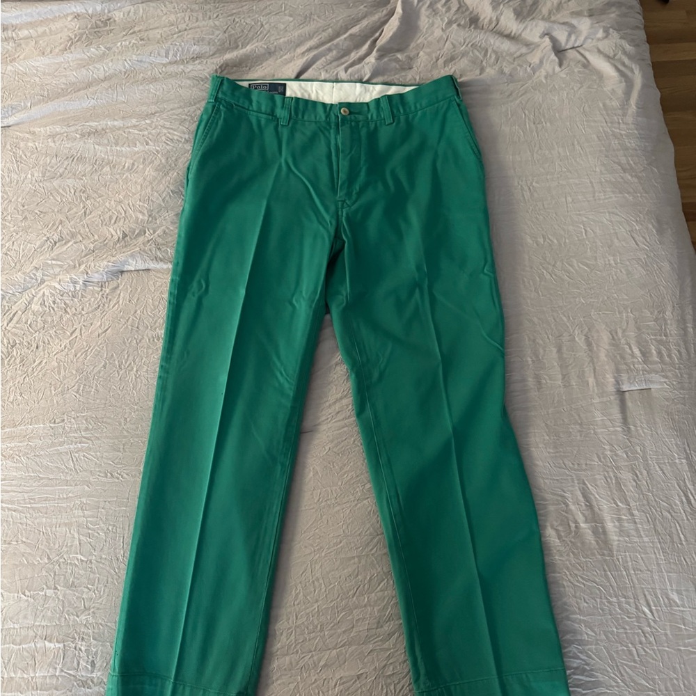 Ralph Lauren Green Chinos Classic Straight-Leg 36-30
